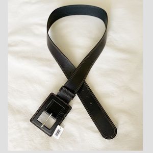 Banana Republic Black Leather Belt Size: Large